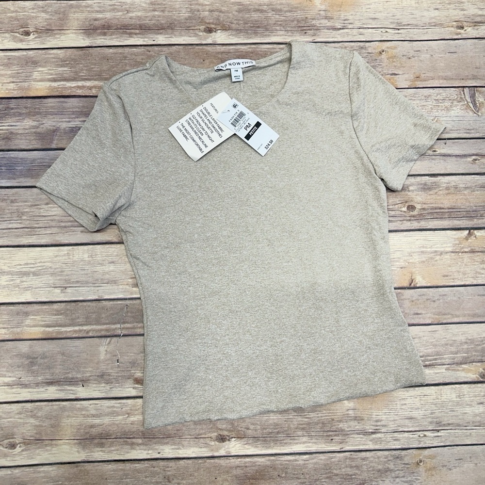 AND NOE THIS crew neck slim fit T-shirts oatmeal size PM
